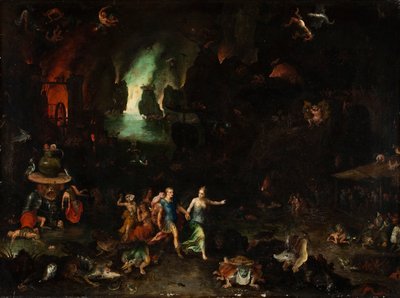 Æneas og Sibyllen i underverdenen. af Jan Brueghel the Elder