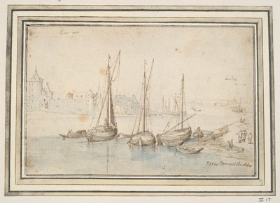 Udsigt over Ruhrort og Duisburg af Jan Brueghel the Elder