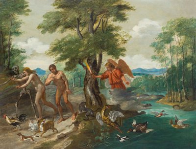 Adam og Eva i paradis af Jan Brueghel the Younger