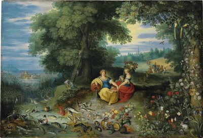 En allegori om vand og jord af Jan Brueghel the Younger