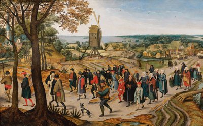 Bryllupsoptoget, 1627. af Jan Brueghel the Younger