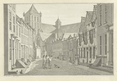 Ruin af Lucas van Stevenincks hus i Middelburg, 1787 af Jan Bulthuis (signed by artist)