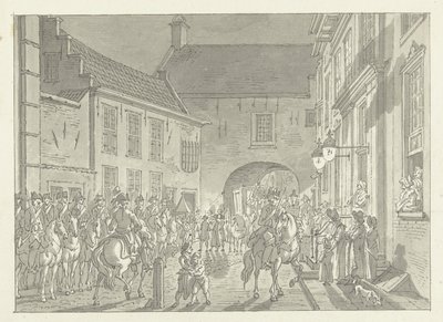 L.P. bragt fra spejlet til fængselsporten, 1795 af Jan Bulthuis