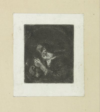 Mand ved kaarslicht The Compleat Work of Etchings af John Chalon / Oeuvre Complette des Eaux Fortes af Jean Chalon (serietitel) af Jan Chalon