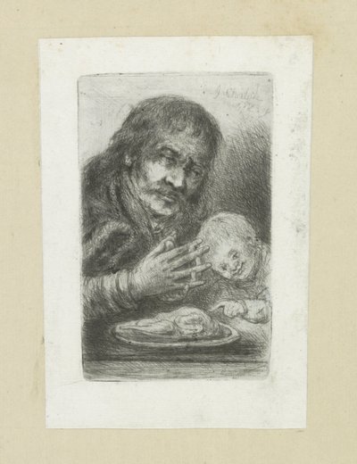 Naturalmand til de eettafel The Compleat Work of Etchings af John Chalon / Oeuvre Complette des Eaux Fortes af Jean Chalon (serietitel) af Jan Chalon