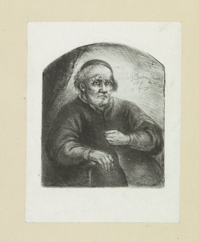 En gammel mand i en stol The Compleat Work of Etchings af John Chalon / Oeuvre Complette des Eaux Fortes af Jean Chalon (serietitel) af Jan Chalon