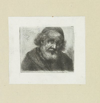 Oude mand sætter baard The Compleat Work of Etchings af John Chalon / Oeuvre Complette des Eaux Fortes af Jean Chalon (serietitel) af Jan Chalon