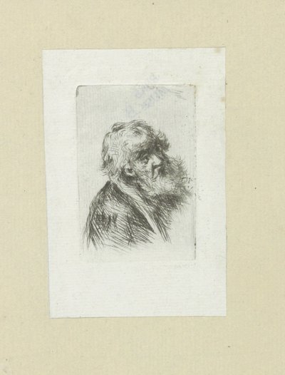 Oude mand sætter baard The Compleat Work of Etchings af John Chalon / Oeuvre Complette des Eaux Fortes af Jean Chalon (serietitel) af Jan Chalon