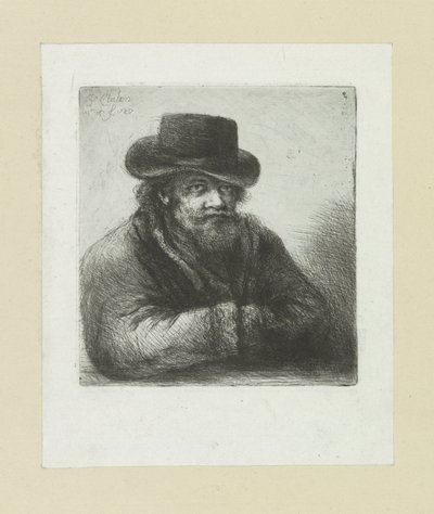 Oude mand satte baard i hoed The Compleat Work of Etchings af John Chalon / Oeuvre Complette des Eaux Fortes af Jean Chalon (serietitel) af Jan Chalon
