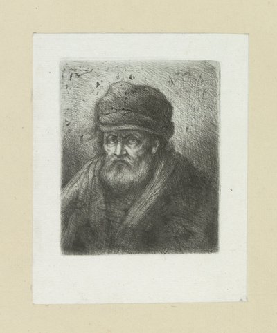 Oude mand sætter baard i muts The Compleat Work of Etchings af John Chalon / Oeuvre Complette des Eaux Fortes af Jean Chalon (serietitel) af Jan Chalon