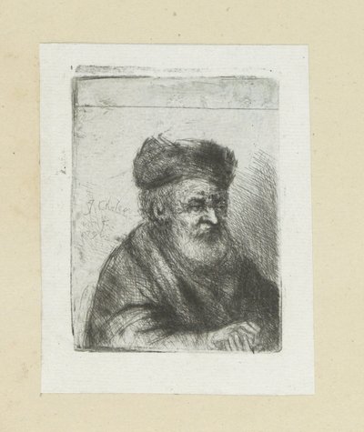 Gammel mand, hans hænder foldede The Compleat Work of Etchings af John Chalon / Oeuvre Complette des Eaux Fortes af Jean Chalon (serietitel) af Jan Chalon
