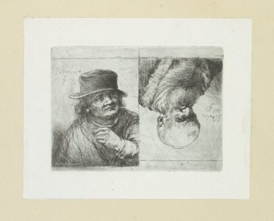 Twee mansportretten The Compleat Work of Etchings af John Chalon / Oeuvre Complette des Eaux Fortes af Jean Chalon (serietitel) af Jan Chalon