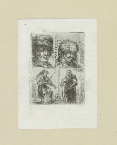 Vier mannen The Compleat Work of Etchings af John Chalon / Oeuvre Complette des Eaux Fortes af Jean Chalon (serietitel) af Jan Chalon