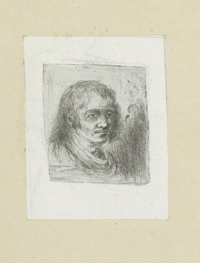Volwassen man met halflang haar The Compleat Work of Etchings af John Chalon / Oeuvre Complette des Eaux Fortes af Jean Chalon (serietitel) af Jan Chalon
