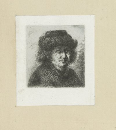 Volwassen mand sætter hoed The Compleat Work of Etchings af John Chalon / Oeuvre Complette des Eaux Fortes af Jean Chalon (serietitel) af Jan Chalon