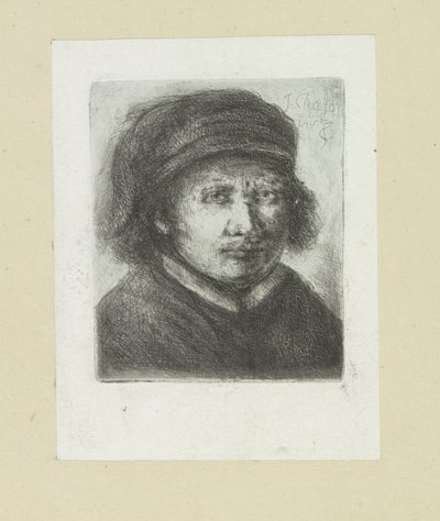 Volwassen mand, naar ret The Compleat Work of Etchings af John Chalon / Oeuvre Complette des Eaux Fortes af Jean Chalon (serietitel) af Jan Chalon
