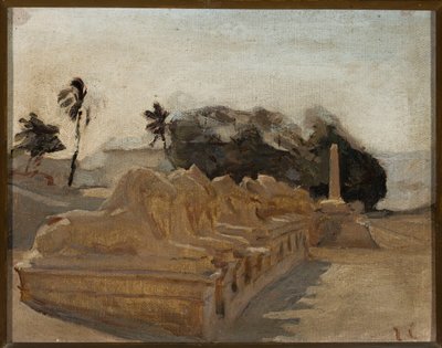 Sfinksalléen i Amons tempel i Karnak. Fra en rejse til Egypten af Jan Ciągliński
