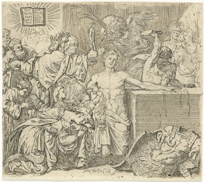 Sankt Quirinus af Neusss martyrium af Jan Claudius de Cock