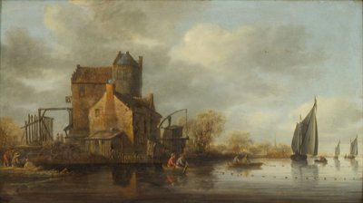 Hollandsk udsigt over floden af Jan Coelenbier