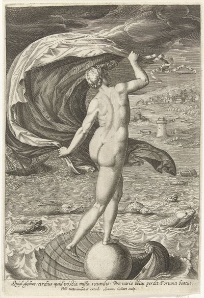 Fortuin (Fortuna) af Jan Collaert (II)