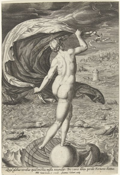 Fortuin (Fortuna) af Jan Collaert (II)