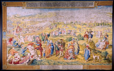 flamsk gobelin. Serien Erobringen af ​​Tunis: Plyndring af Tunis. Tegneren Jan Cornelisz Vermeyen. Studio Willem de Pannemaker, Bruxelles. omkring 1545. af Jan Cornelisz Vermeyen