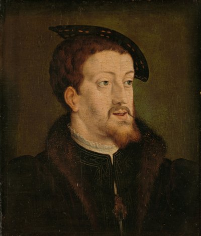 Portræt af Charles V, den hellige romerske kejser, ca. 1530 af Jan Cornelisz Vermeyen