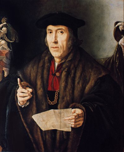 Portræt af en mand, muligvis dommer John More, far til Sir Thomas More (1478-1535) af Jan Cornelisz Vermeyen