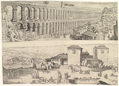 Akvædukten ved Segovia og Madrids slot, 1500-1599. af Jan Cornelisz Vermeyen