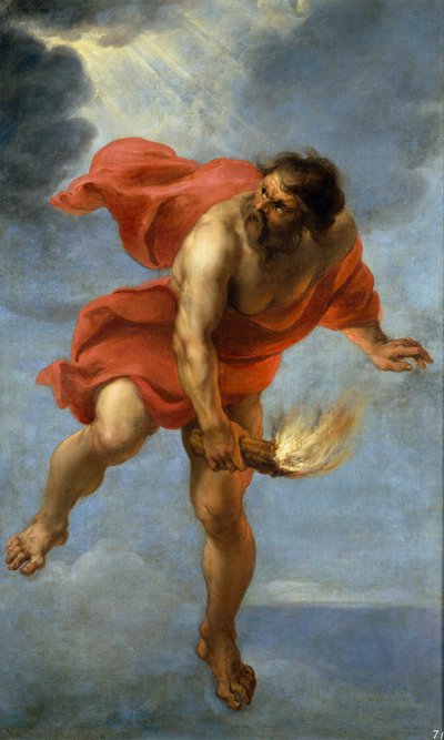 Prometheus bærer ild, 1637 af Jan Cossiers
