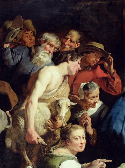 Hyrdernes tilbedelse, efter 1628 (detalje af 247420) af Jan Cossiers