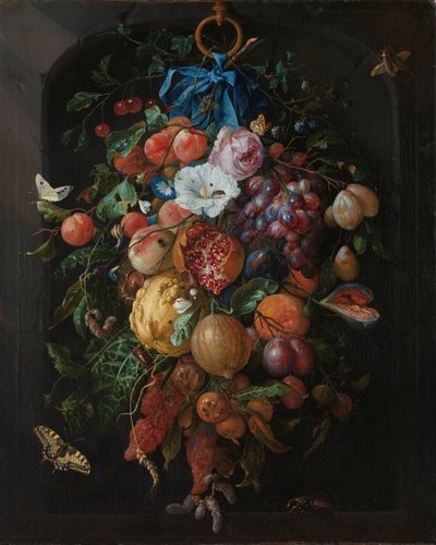 Feston af frugt og blomster Feston af frugter og blomster af Jan Davidsz de Heem