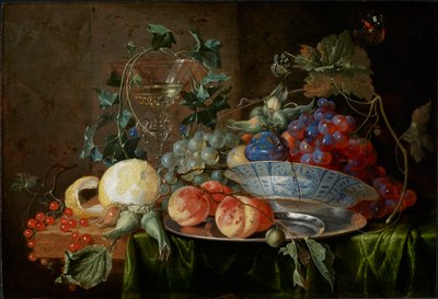 Stilleben med frugt og et glas à la mode de Venise, ca 1652. af Jan Davidsz de Heem