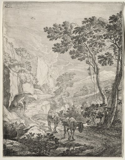 De to Muler. Rocca Aquatico nær Ancona. af Jan Dirksz Both