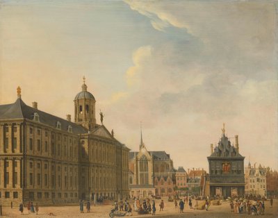 Udsigt over dæmningen i Amsterdam Udsigt over dæmningen, Amsterdam af Jan Ekels