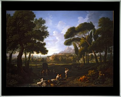 Landskabsfantasi med udsigt over Rom (lærred) af Jan Frans van (1662 1749) Bloemen