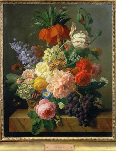 Blomster og frugt ... (maleri på lærred) af Jan Frans van Dael
