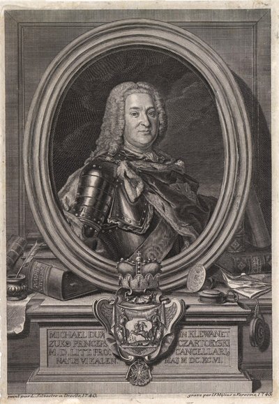 Portræt af prins Michal Fryderyk Czartoryski 1696-1775, midten af ​​det 18. århundrede. af Jan Fryderyk Mylius