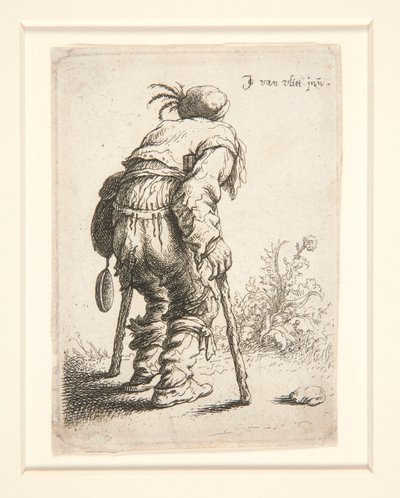 En tigger med to krykker af Jan Georg van Vliet