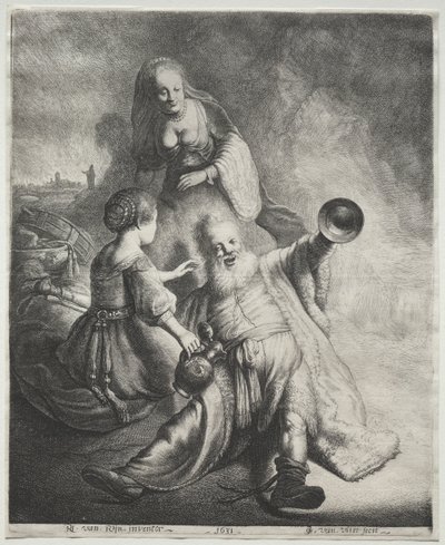 Lot og hans døtre af Jan Georg van Vliet