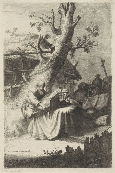 H. Hieronymus læser under et træ af Jan Gillisz. van Vliet
