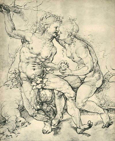 Adam og Eva, 1520-1525, 1943. af Jan Gossaert
