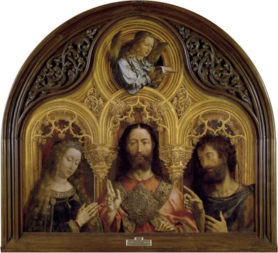 Kristus mellem Jomfru Maria og Johannes Døberen af Jan Gossaert