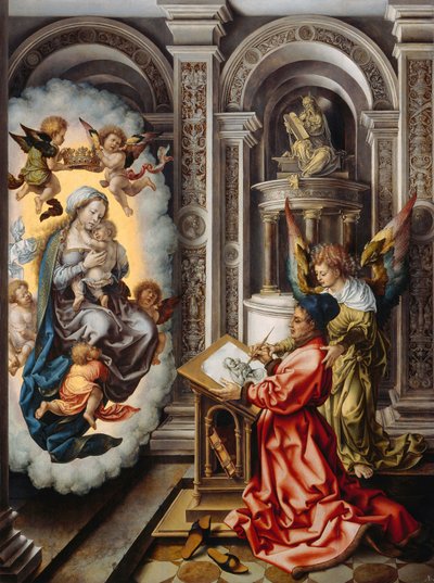 Sankt Lukas maler Jomfru Maria af Jan Gossaert