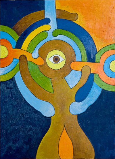 A Moment of Sudden Enlightenment for the Cyclops, 2007 (olie på træ) af Jan Groneberg