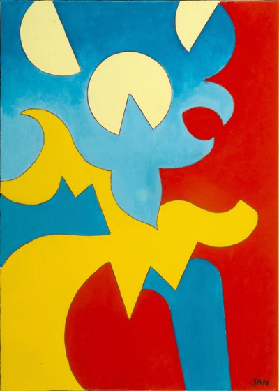 Blå-Gul-Rød, 2009 (olie på lærred) af Jan Groneberg