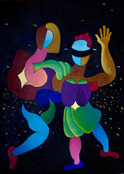 Karneval, 2007 (olie på lærred) af Jan Groneberg