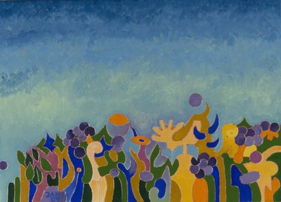 Enthronement of the Queen of Wine, 2007 (olie på lærred) af Jan Groneberg