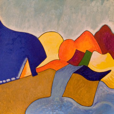 I min drøm præsenterer Monemvasia sig sådan her, 2006 (olie på træ) af Jan Groneberg