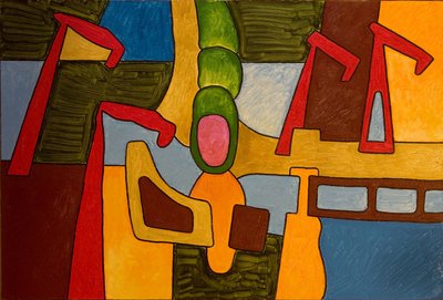 Inside the World of Caterpillars, 2007 (olie på træ) af Jan Groneberg